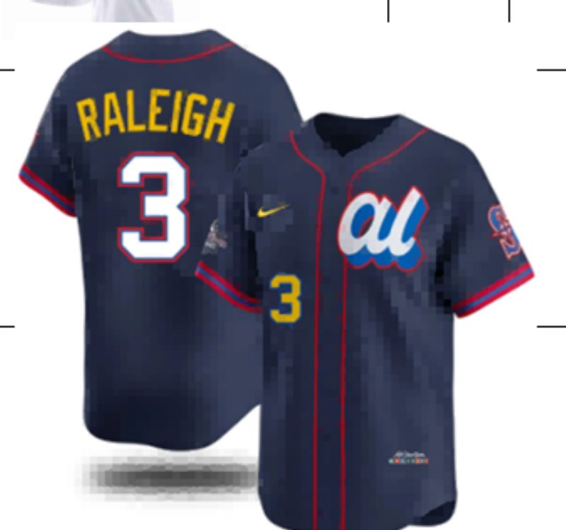 Men 2025 Seattle Mariners 3 Raleigh Drak Blue All star Nike MLB Jersey style 07